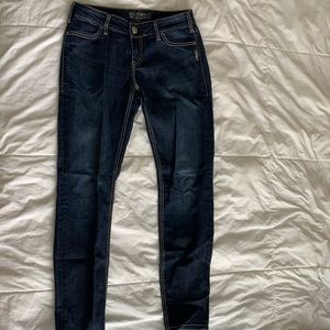 “Silver” skinny jeans